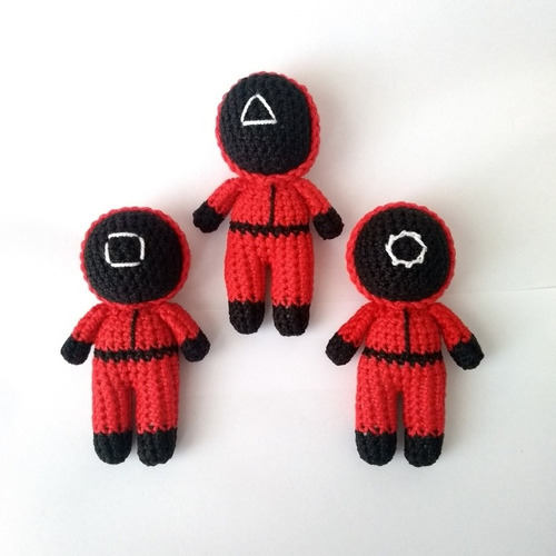 Pack 3 Soldados Squid Game Amigurumi El Juego Del Calamar