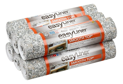 Easyliner Brand Smooth Top Shelf Liner, Granito Gris, 1...