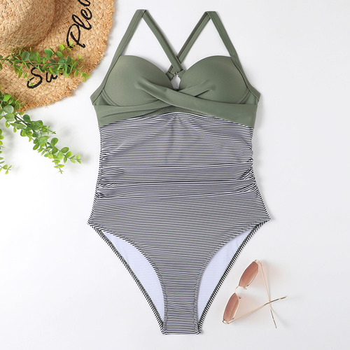Traje De Baño Para Mujer, Camisola, Sin Espalda, Bikini Unis