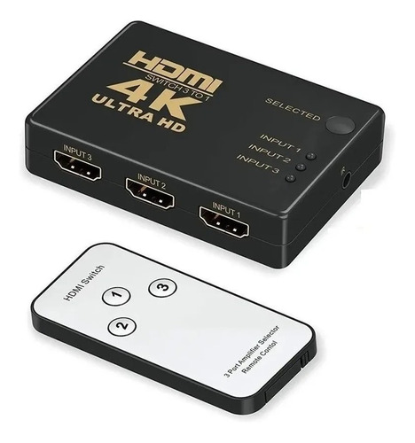 Switch 3 Puertos Hdmi + Full 4k Hd Premium Ultra Hd