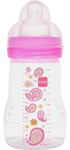 Mamadeira Fashion Bottle Mam 2+ Meses 220ml Rosa Mandala