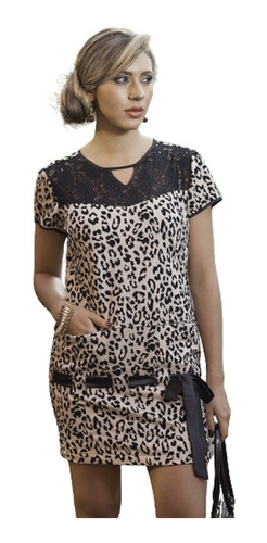 Vestidos Mujer Casuales Cortos Animal Print Linda Ropa Mujer