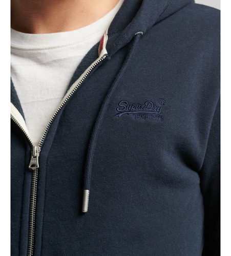 Exclusivo Poleron Con Capucha Superdry, Navy Xl