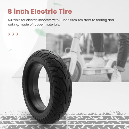 Neumático De Scooter Eléctrico De 8 Pulgadas, Neumático Tras