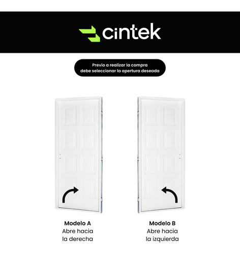 Puerta De Frentes Casa Inyectada 80x200 Barral Inoxidable