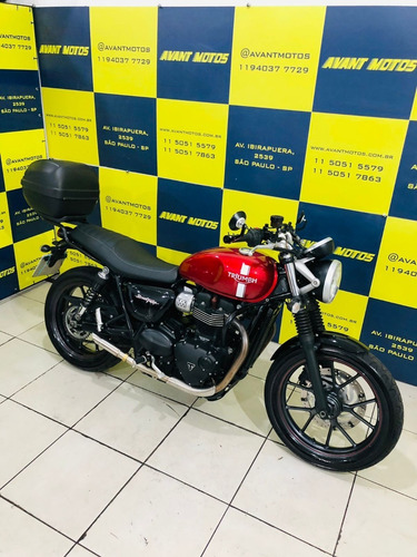 Imagem 13 de 15 de Street Twin 2017 Vermelha Impecável Manual Chave Reserva Esc