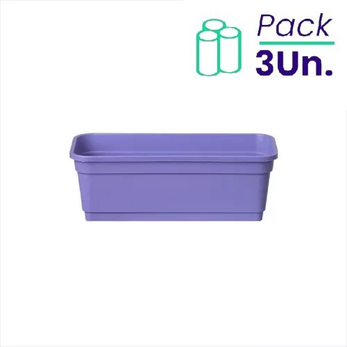 Pack X3u Maceta Plástica Macetero Babilonia Bebé Jardinería Color Lila