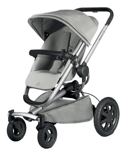 Cochecito de paseo Quinny Buzz Xtra grey gravel con chasis color plateado