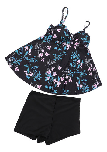 Vestido De Baño Estampado Con Tirantes Finos Elástico L