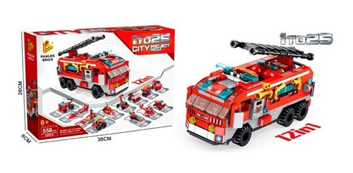 Bloques P/camión De Bomberos 561 Pcs 1879697 Envio Full