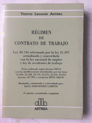 Regimen De Contrato De Trabajo Raul Fernandez Campon