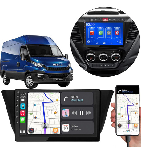 Kit Multimidia Android Auto Carplay Mp5 Iveco Daily 20 21-23