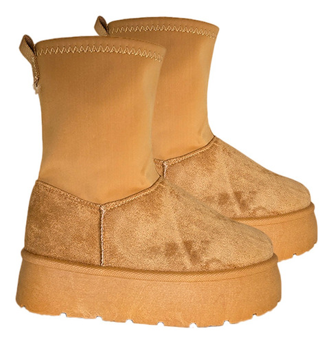 Botas Con Plataforma Para Invierno Calentitas De Mujer