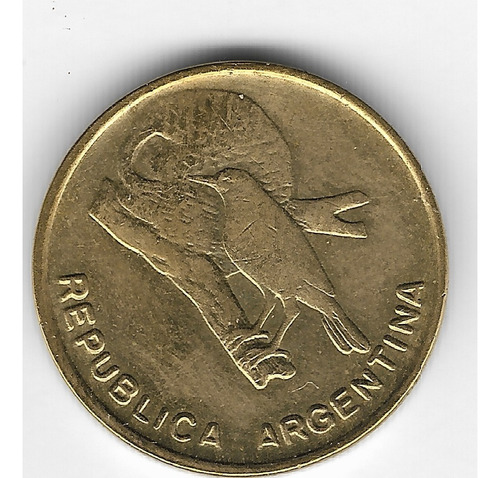 ! Moneda 1/2 Centavo Austral 1985 ( Variante No Clasificada)