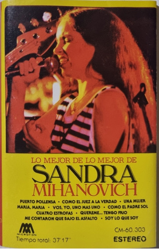 Casete Lo Mejor De Lo Mejor De Sandra Mihanovich 