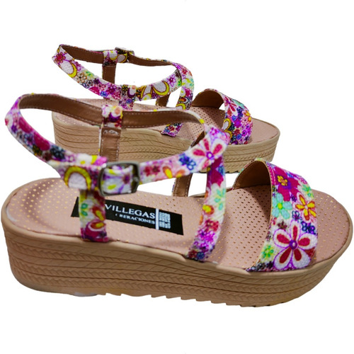 Imagen 9 de 9 de Huarache Plataforma Tiras Yute Y Flores Para Un Look Ligero