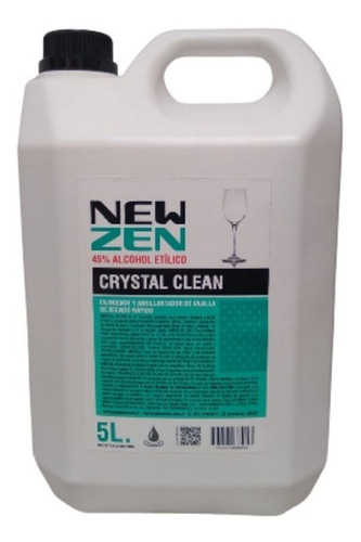 New Zen Fajinador Abrillantador De Copas-crystal Clean X 5 L NEW ZEN Bidón - Unidad - 1 - 5 L