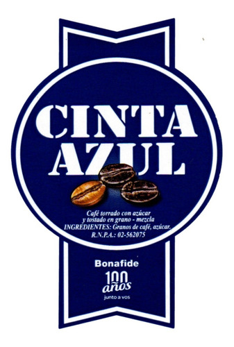 Cafe En Grano O Molido Bonafide Cinta Azul 1kg Cordoba