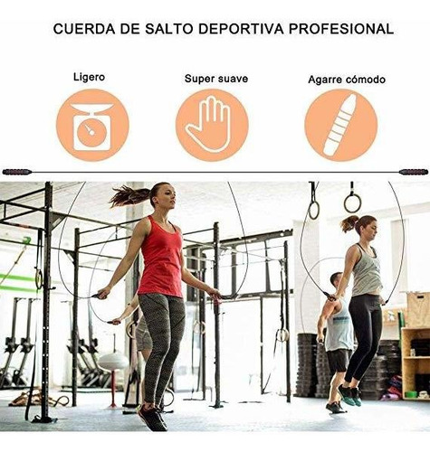 Imagen 5 de 6 de Cuerda Para Saltar, Fácil De Regular, Básica De Crossfit