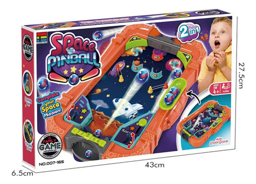Juego De Mesa Pinball Space Fliper Doble Pinball Arcade