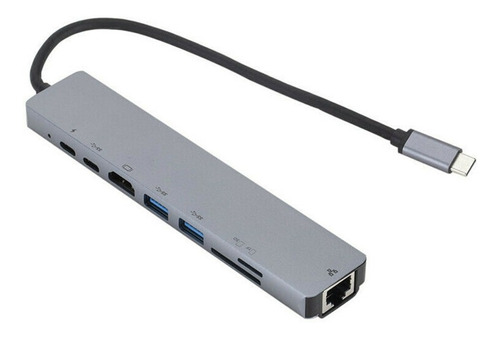 Hub Usb C Hdmi Sd 4k Rj45 Adaptador Mac Macbook Pro 8 En 1