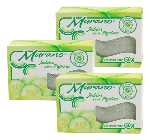 Jabon Murano Pepino 150g - 3pzs