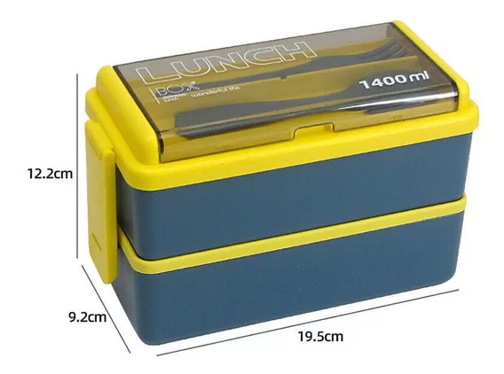 Sinnper The Box Fiambrera 1000 ml, con 2 Compartimentos Desmontables, ecológica, sin BPA 