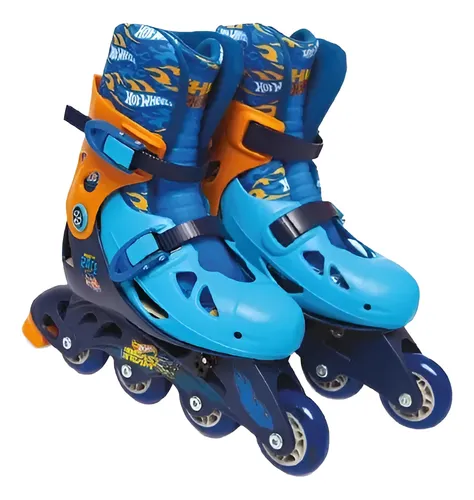 Patins Hot Wheels Ajustável 33 Ao 36 Azul Leia A Descrição