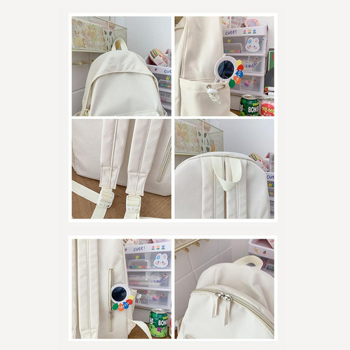 Mochila De Moda Informal Sencilla 2024 Con Colgante