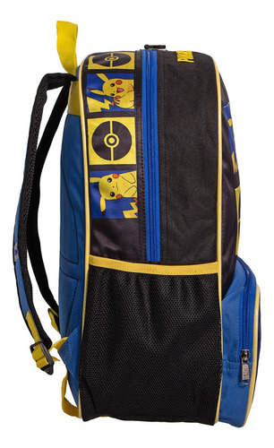 Mochila Pokemon Original Ruz Primaria Con Ruedas Azul Liso
