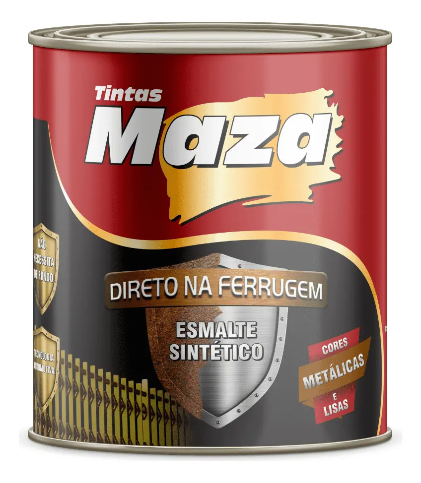 Esmalte Sintético Metálico Portões Janelas Lata 900ml Cor Bronze Antigo