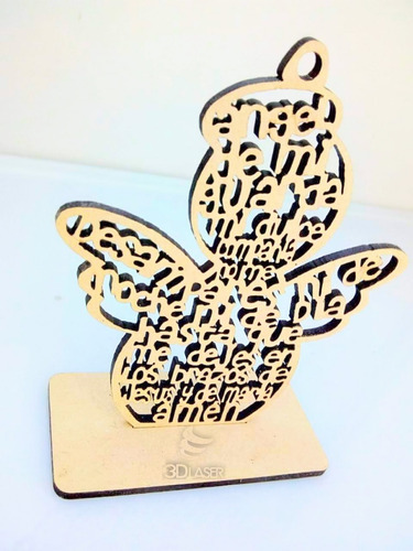 Imagen 2 de 3 de Kit Angel De La Guarda 10cm X 50u - Mdf / Fibrofacil