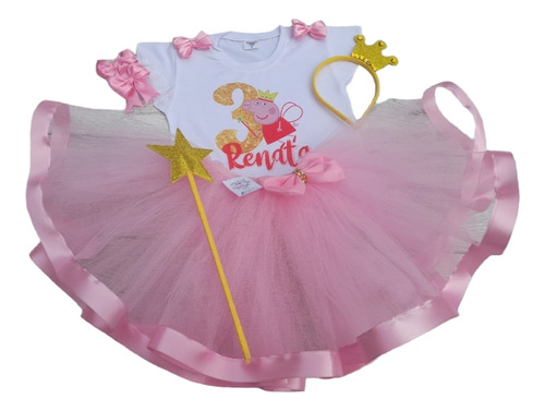 Remera Personalizada + Tutu Peppa Pig