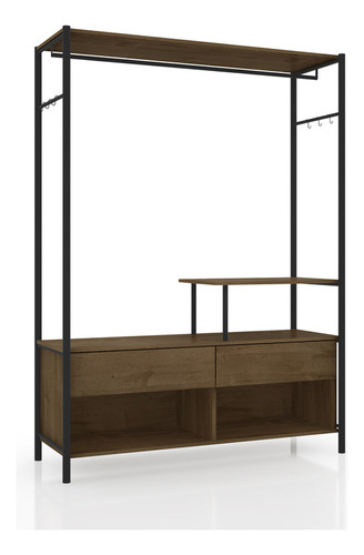 Guarda-roupa Closet Modulado Barcelona Demolição Cor Marrom