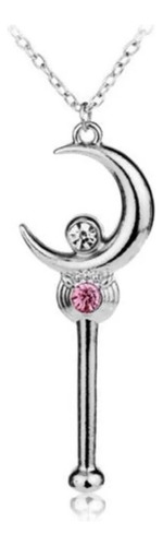 V Sailor Moon - Cetro Lunar Collar Gargantilla Color Plata.