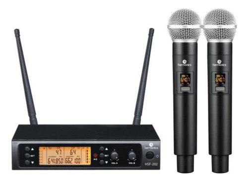 Microfone Sem Fio Harmonics Hsf200-2