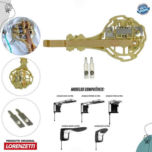 Sistema Acionamento Lâminas Contato Bivolt Acqua Lorenzetti
