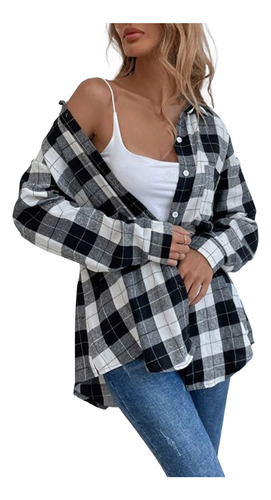 Chaqueta F Para Mujer, Moderna, Casual, Con Bolsillos, Manga