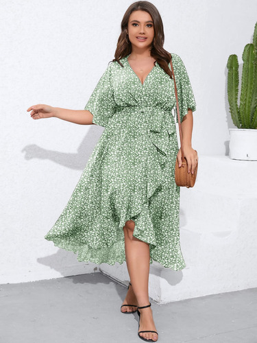 Vestido Corto Casual Fresco Estampado Rayas Línea