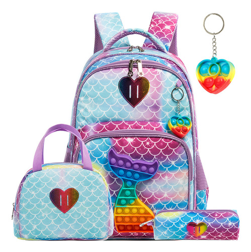 Mochila Niñas 3 Piezas Set Juguete Mochila Escolar Niños