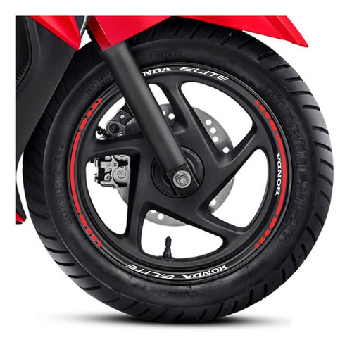 Kit Friso Adesivos De Rodas Moto Honda Elite Scooter 2021