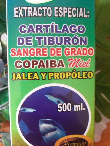 Jarabe Natural 500mlcartílago De Tiburón Copaiba...