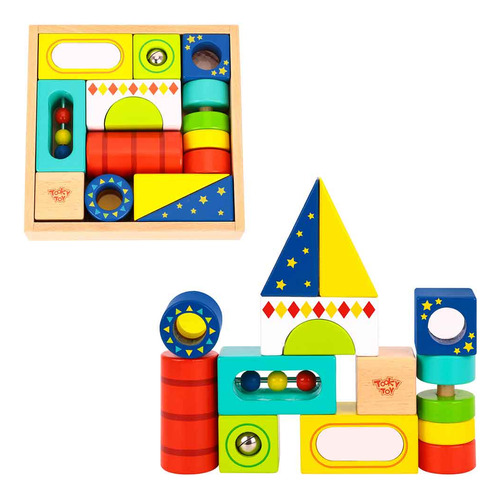 Bloques De Construcción Y Aprendizaje En Madera Tooky Toy Ub