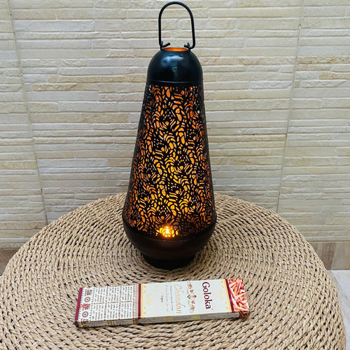 Fanal Colgante O De Pie Portavela Importado Oriente 33 Cm