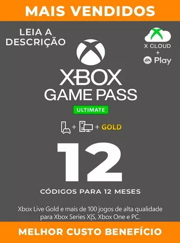 Xbox Game Pass Ultimate - Assinatura 1 Mês - Escorrega o Preço