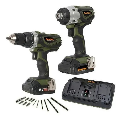 Bauker Taladro Percutor 1/2 + Llave Impacto 1/4 18v Th278ex | Envío gratis