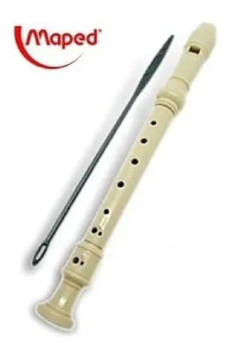Flauta Dulce Soprano Moderna Instrumento Escolar Maped Blanco