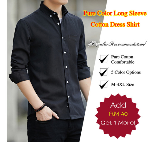 Camisa Para Hombre, Diseño De Dobladillo Con Botones, Algodó