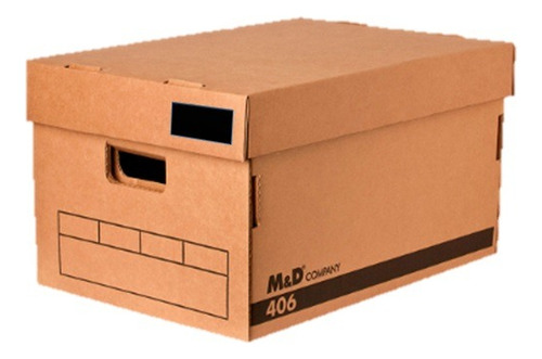 Caja Archivo Americana Cartón Marca Myd 406 C/ Tapa X 5 Uni