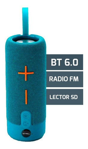 Imagen 2 de 10 de Parlante Portatil Bluetooth Con Radio Micro Sd Manos Libres